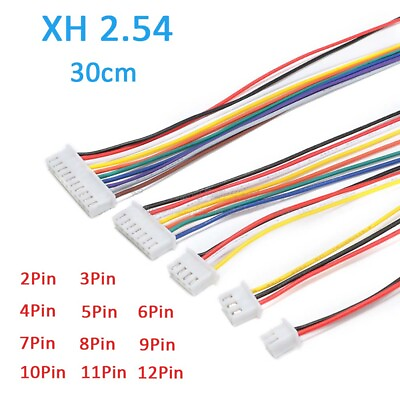 #ad XH 2.54 mm 30CM Connector Plug Cable Wire Tinned at One End 2 3 4 5 6 12 Pin $304.89