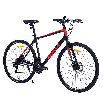 #ad 21 Speed Hybrid bike Disc Brake 700C Road Bike For men women#x27;s City Bicycle $287.00