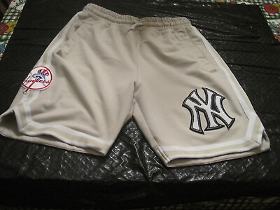#ad 2023 New York Yankees New Era EE Basic Shorts CREAM amp; WHITE Size Medium $125.00