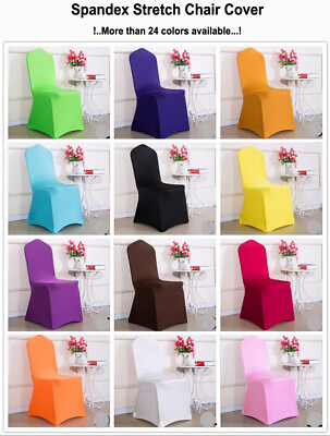 #ad 10 25 50 Spandex Stretch Chair Cover Wedding Party Banquet Decoration FREE SHIP $179.99