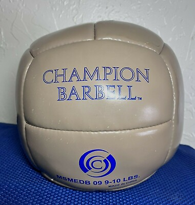 RARE Vintage Champion Barbell Medicine Ball MSMEDB 09 9 10lbs $29.85