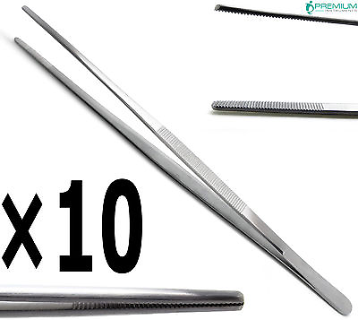 #ad 10× Dressing Tweezer 12quot; Tissue Thumb Forcep 3.5cm Serrated Tip Surgical Tools $69.89