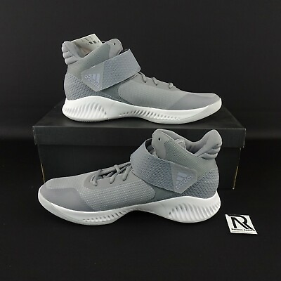NIB Men#x27;s Adidas Explosive Bounce Gray Basketball Shoes Sneakers Mid Tops Sport $73.55
