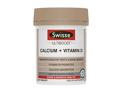 #ad Swisse Ultiboost Calcium Vitamin D For Teeth Bone amp; Osteoporosis 90 Tablets AU $21.95