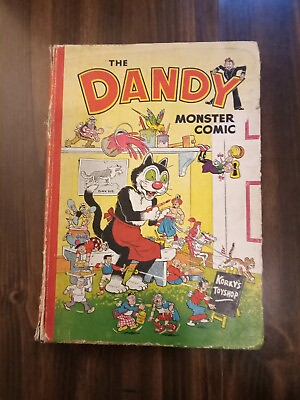 #ad THE DANDY MONSTER COMIC 1952 D.C. THOMSON LENG Korky the Cat Acceptable Cond $39.95