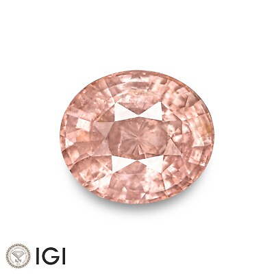 #ad IGI AIGS amp; GUILD Certified PADPARADSCHA Sapphire 3.04 Ct. Natural Unheated OVAL $3283.20