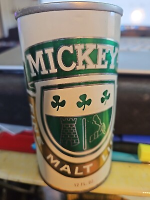 #ad Mickeys Malt Liquor Vintage Steel Beer Can Associated Brewing Brooklyn EMPTY $20.00