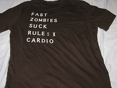 #ad T Shirt Zombieland Rule 1 Mens Zombie Size XS Boys XXL Tee Shirt Brown Merona $13.88