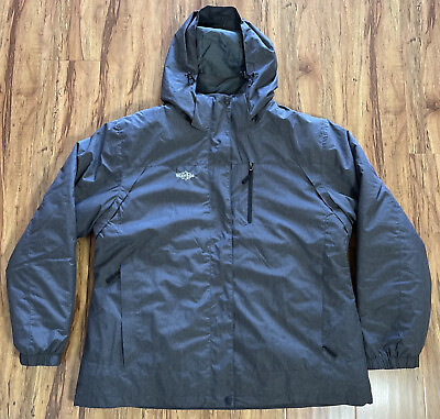#ad Wantdo Mens 3 in 1 Winter Warm Shell amp; Puffer Liner Jacket Coat Hood Gray XXL $49.99