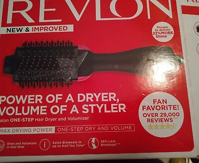 #ad Revlon 5222 Salon One Step Hair Dryer and Volumizer Black Pink $23.50