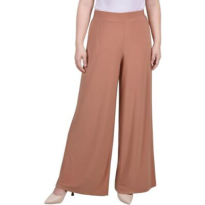 #ad NY Collection Womens Office Mid Rise Wide Leg Palazzo Pants Petites BHFO 2024 $20.99