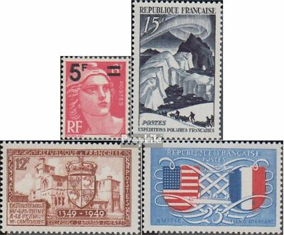 #ad France 833839844845 mint MNH 1949 Marianne Arctic Dauphine America $4.58