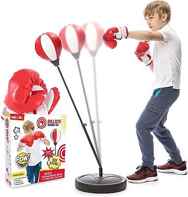 #ad Punching Bag for Kids Incl Boxing Gloves 3 10 Years Old Adjustable Kids Punchi $49.09