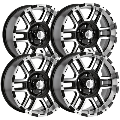 #ad Set of 4 Ion 179 16x8 6x4.5quot; 10mm Black Machined Wheels Rims 16quot; Inch $543.96
