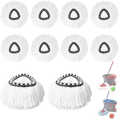 #ad 10Pack Spin Mop Replacement Heads 100% Microfiber Spin Mop Refill for Easy W... $36.53