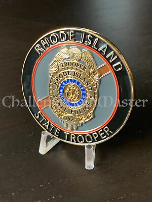 D85 Rhode Island State Police Trooper Challenge Coin $28.99