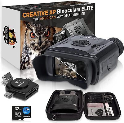 #ad CREATIVE XP 850 NM True Digital Night Vision Binoculars 128 GB Black Elite $54.30
