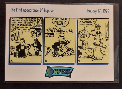 #ad POPEYE Trading Cards quot;First Appearancequot; Promo Card #4 of 4 Card Creations 1994 $4.95