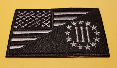 #ad United States blackout Flag Embroidery approx. 2 x 3quot; Patch * $7.63