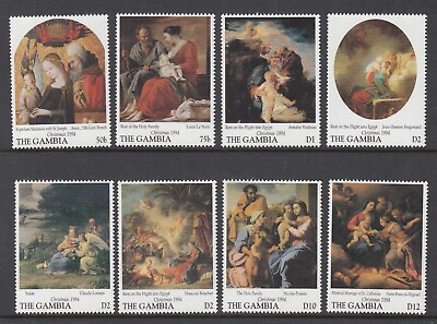 #ad Gambia: Christmas: Religious Paintings unmounted mint set 5 December 1994 GBP 4.95