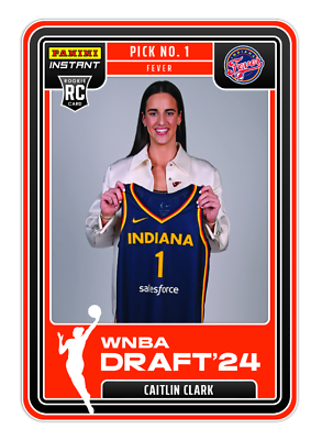 #ad 2024 Panini Instant WNBA Draft Night #1 Caitlin Clark RC ROOKIE FEVER PRESALE $7.99
