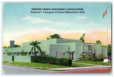 #ad c1940#x27;s Greater Tampa Showmen#x27;s Association Tampa Florida FL Unposted Postcard $9.98