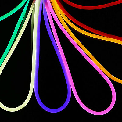 #ad 12V Flexible LED Strip Waterproof Sign Neon Lights Silicone Tube 1M 2M 3M 5M $16.99
