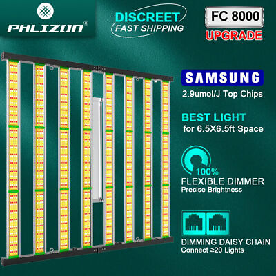 #ad Phlizon FC8000 LED Grow Light Samsung Full Spectrum Commercial Plants Veg Bloom $439.69