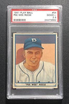 #ad 1941 Play Ball Pee Wee Reese RC PSA 2.5 Good CENTERED No Creases Dodgers Rookie $999.99