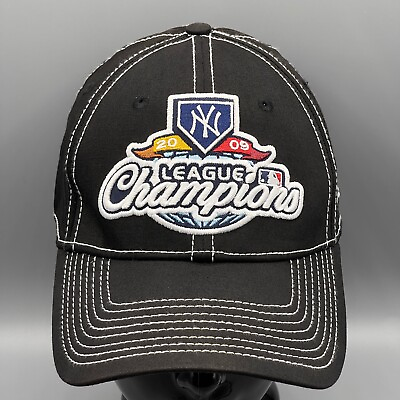 #ad New York Yankees Baseball Cap World Series 2009 League Champs Stretch Fit Adult $16.58