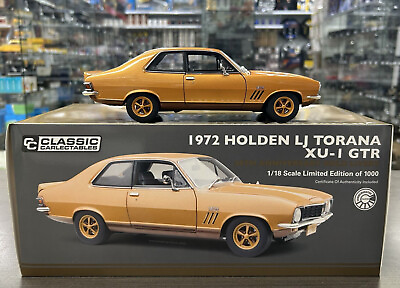 #ad 371125 1972 HOLDEN LJ TORANA XU 1 GTR 50TH ANN GOLD LIVERY 1:18 SCALE MODEL CAR AU $299.00