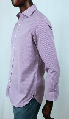 #ad POLO Ralph Lauren Purple White Plaid Button Down Easy Care SIZE 14 1 2 32 33 $35.00