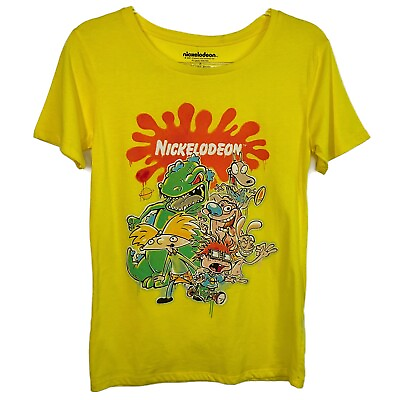 #ad Nickelodeon Small Yellow Cartoon Graphic T Shirt New $8.00