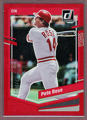 #ad 2023 Donruss Baseball Base Holo Red #182 Pete Rose Reds 2023 2 $3.88