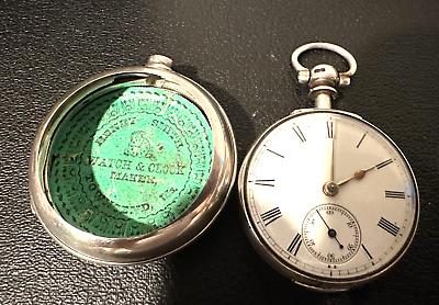#ad Pair Case Fusee Silver pocket watch mid 1800s 52mm $275.00