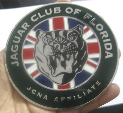 #ad JAGUAR CLUB OF FLORIDA CAR GRILL BADGE EMBLEM LOGOS METAL ENAMLED BADGE car badg $58.50