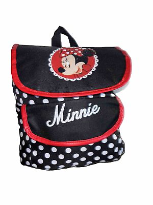 #ad Disney Kids Girls Backpack Minnie Mouse Polka Dots $8.00