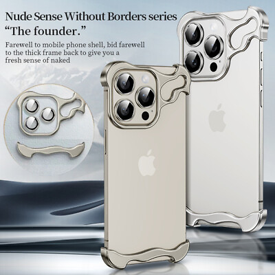 #ad For iPhone 15 Pro Max 14 13 Pro Aluminium Alloy Frame Shockproof Case Corner Pad $10.59