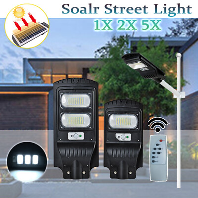 #ad LED Solar Street Light IP65 150W 300W Waterproof Outdoor Sensor Remote Wall Lamp $213.41