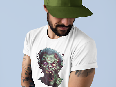 #ad Mens Zombie T Shirt Halloween Shirt Scary Shirt Horror Theme Shirt $11.99