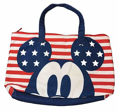 #ad Disney Store New Mickey Americana Foldable Cotton Tote Bag $12.47