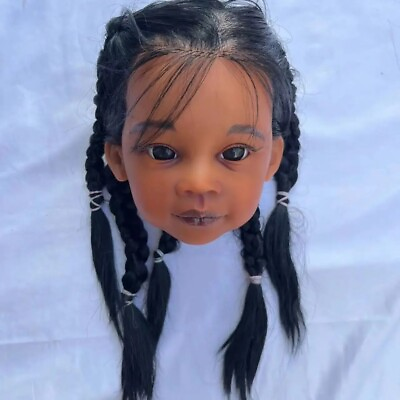 #ad 30quot; Reborn Baby Doll Painted Kit DIY Part Toddler Black African Girl Unassembled $179.99
