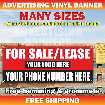 #ad #ad FOR SALE LEASE Advertising Banner Vinyl Mesh Sign rent leasing realtor custom $219.95