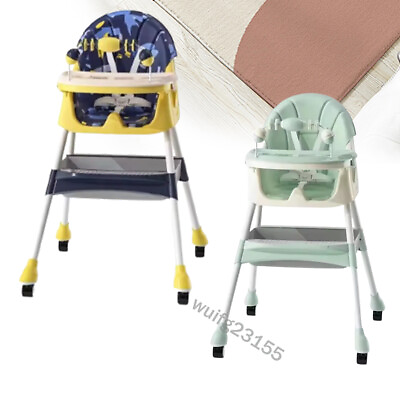 #ad Baby High Chair feeding table Foldin Fall Proof Children Seat w Tray amp; Toys Kit $73.99