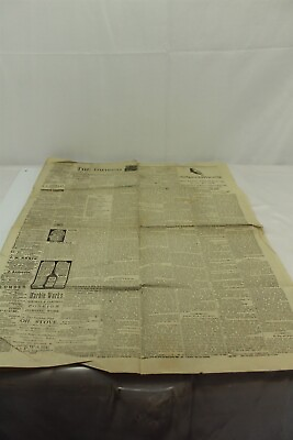 #ad Antique Newspaper The Owosso Weekly Press August 17 1881 $119.40