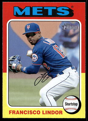 #ad 2024 Topps Heritage 117 Francisco Lindor New York Mets Baseball Card $0.99