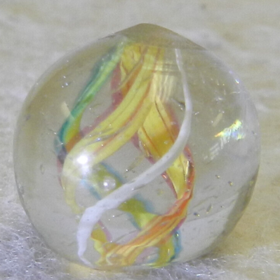 #ad #15433m Nice Vintage German Handmade Naked Divided Ribbon Swirl Marble .61 In $25.99