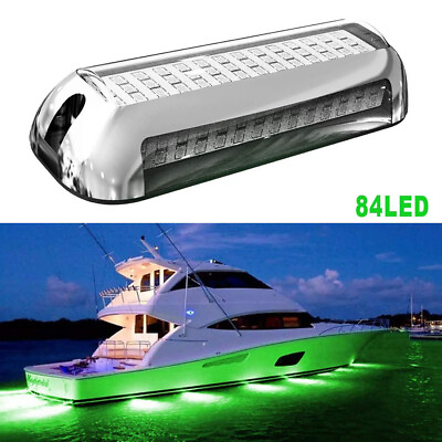 #ad 84LED Boat Light Stainless Underwater Pontoon For Marine Boat Transom Light $35.99