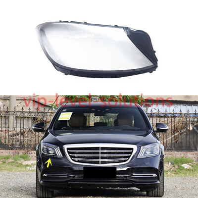#ad For Mercedes S Class W222 2018 2020 Right Side Headlight Lens Clear Cover Glue $82.77