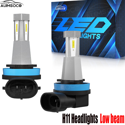 #ad 3 Sides beam H11 Led Headlights Super bright white combo kit 6000K Low beam 2Pcs $19.99
